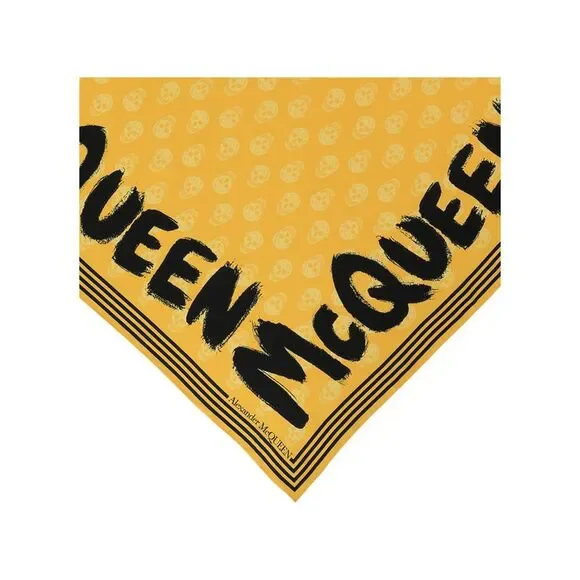 Alexander McQueen Graffiti Biker Scarf Womens - Picture 2 of 2